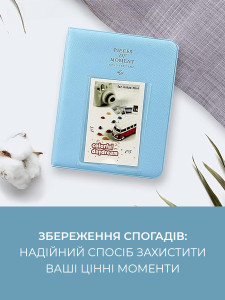 Фотоальбом FujiFilm INSTAX mini для 64 мгновенных фото экокожа 11х13,5х1,5 см голубой