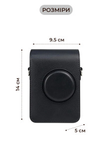 Чехол сумка для фотоаппарата FujiFilm INSTAX mini evo защитный Экокожа 14х9.5х5 см Черный