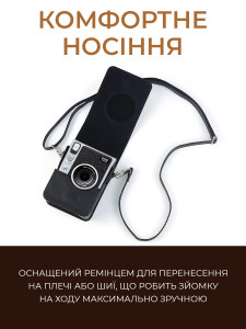 Чехол сумка для фотоаппарата FujiFilm INSTAX mini evo защитный Экокожа 14х9.5х5 см Черный