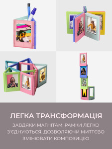 Рамка для моментальных фотографий Polaroid магнитная пластиковая салатовая