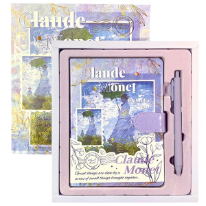 Оригинальный подарочный набор с блокнотом и ручкой в стиле картины Клода Моне «Женщина с зонтиком»