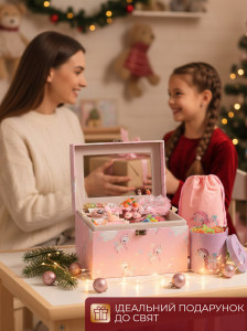 Подарочный набор Deluxe – Большая шкатулка и 72 аксессуара, розовый