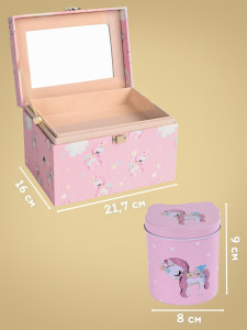 Подарочный набор Deluxe – Большая шкатулка и 72 аксессуара, розовый