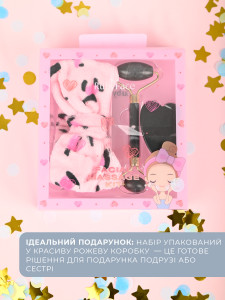 Подарочный набор для массажа лица 3 в 1: Роликовый массажер, Скребок Гуаша и Повязка