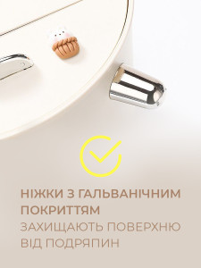 Органайзер для хранения косметики и мелочей с ушками кролика ABS-пластик 31х18х23 см Бело-серебристый