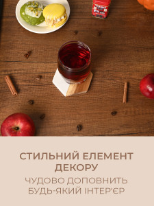 Деревянная подставка под горячее Шестиугольная 10х8.9 см коричнево-белая