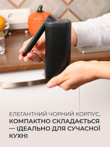 Электрический насос с точной подачей воды аккумуляторный 12х13.5 см черный
