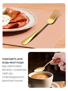 УЦЕНКА* Набор столовых приборов Подарочный 24 предмета на 6 персон нержавеющая сталь золотой