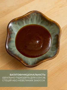 Соусница для холодных или горячих соусов и закусок Квитка Пайот керамическая 10×2,5 см зеленая