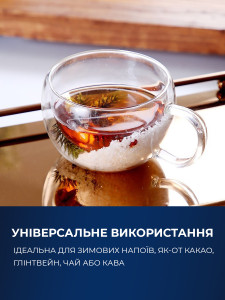 Чашка с двойным дном 250 мл и рождественскими украшениями между стенками Боросиликатное стекло 11,2х7,6 см прозрачная