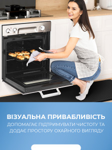 Антискользящий Коврик на пол с эффектом памяти водонепроницаемый ПВХ-пена 44х75х1 см Черный