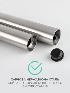 Набір для солі та перцю з тримачем для серветок Yartes 11.3х10.5х8 см Нержавіюча сталь