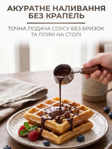 Ковшик для подачі соусу TESLYAR нержавіюча сталь 120 мл срібло