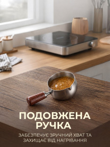 Ковшик для подачі соусу TESLYAR нержавіюча сталь 120 мл срібло