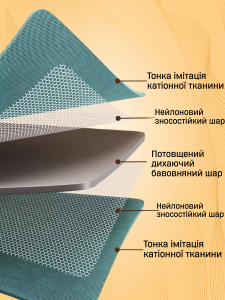 Прочный ящик для хранения одежды из водоотталкивающей ткани 47×28×20 см зеленый меланж