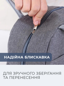 Термосумка-холодильник портативная дорожная для еды и бутылок 23х19.5х12.5 см Серая