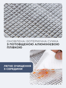 Термосумка-холодильник портативная дорожная для еды и бутылок 23х19.5х12.5 см Серая