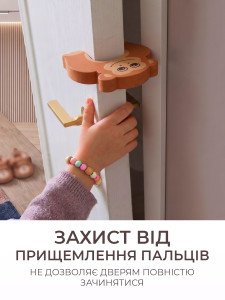 Стоппор для дверей мягкий Обезьянка (комплект 4 шт) TESLYAR 10.5х6.5х1 см коричневый