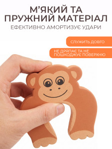 Стоппор для дверей мягкий Обезьянка (комплект 4 шт) TESLYAR 10.5х6.5х1 см коричневый