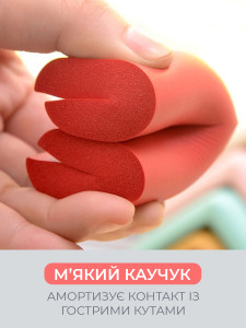 Защитные накладки на углы мебели L-образные (комплект 4 шт) TESLYAR каучуковые 5.5×2.3 см красные