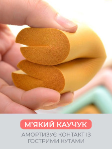 Защитные накладки на углы мебели L-образные (комплект 4 шт) TESLYAR каучуковые 5.5х2.3 см горчичные