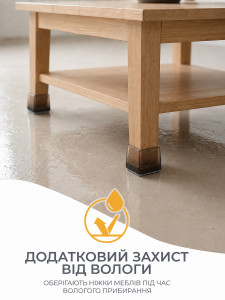Защитные накладки на ножки стульев (комплект 4 шт) квадратные силиконовые TESLYAR 3х3 см на 1.9–2.6 см темно-коричневые