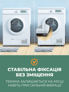 Антивібраційні підставки демпфери для пральної машини або побутової техніки (комплект 4 шт) TESLYAR 7х2.3 см білі