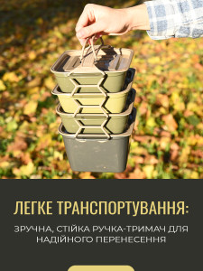 Портативный ланч бокс-органайзер 4в1 с гибкой ручкой полипропилен/полиэтилен 25,5х19,1х16,1 см зеленый