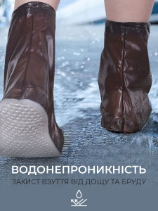 Чехлы для обуви водонепроницаемые из пвх размер 38-40 черные