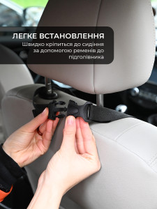 Чехол автогамак с бортиками на замке для перевозки собак в машине ткань Оксфорд 55х46х42 см Черный