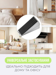 Стопор-ограничитель для напольной двери без монтажа Резина + нержавеющая сталь 4,7х4,5х12,8 см Серебристый