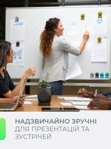 Магніти на дошку з металу з затискачем набір 6 штук 3х3,9х2,4 см