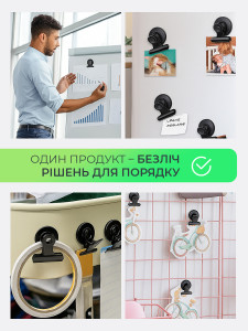 Магніти на дошку з металу з затискачем набір 6 штук 3х3,9х2,4 см