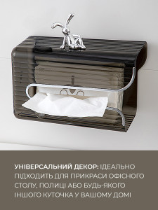 Декоративная статуэтка Зайчик лежащий из пластика для салфеток или других предметов 4,2х6 см серебристый