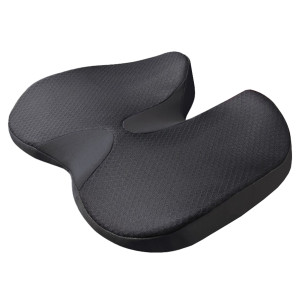 Ортопедическая подушка под копчик ректальная в авто из Memory Foam 45×35 см из полиэстера черная