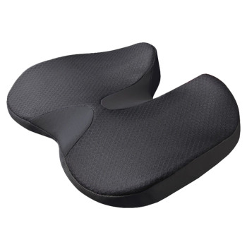 Ортопедична подушка під куприк ректальна в авто з Memory Foam 45×35 см з поліестеру чорна