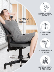Комплект з двох накладок на одне сидіння авто TESLYAR, Memory Foam чорний