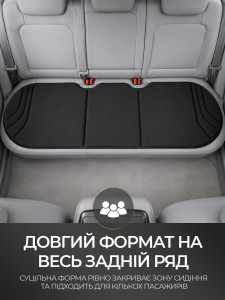 Накидка ортопедична на заднє сидіння авто TESLYAR 133х50 см чорна