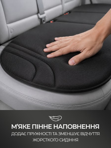 Накидка ортопедична на заднє сидіння авто TESLYAR 133х50 см чорна