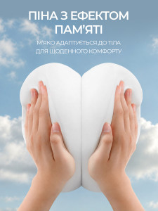 Набір подушка і підголівник під поперек та шию ортопедичні в авто TESLYAR, Memory Foam чорний