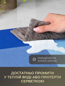 Килимки підтарільники для сервірування (комплект 4 штуки) TESLYAR для дому та закладів 30х45 см Блакитні