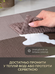 Килимки підтарільники для сервірування (комплект 4 штуки) TESLYAR для дому та закладів 30х45 см Коричневі