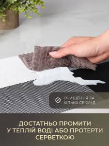 Килимки підтарільники для сервірування (комплект 4 штуки) TESLYAR для дому та закладів 30х45 см Черно-білі