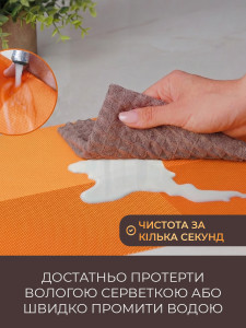 Килимки підтарільники для сервірування (комплект 4 штуки) Four-color TESLYAR для дому та закладів 30х45 см Помаранчево-червоні