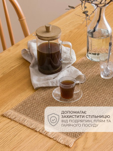 Доріжка ранер на стіл TESLYAR для дому та закладів паперове волокно 30х150 см Коричнева