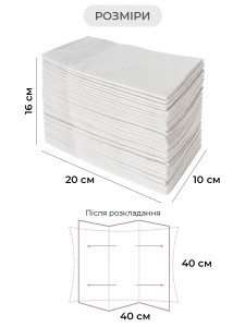 Конверти-куверти для столових приборів (комплект 50 штук) TESLYAR 40х40 см Білий