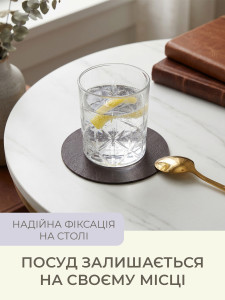 Подставка под чашку из экокожи TESLYAR Коричневая