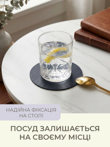 Подставка под чашку из экокожи TESLYAR Черная