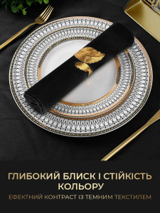 Комплект кілець для серветок 10 штук Листочок TESLYAR для святкового сервірування Золоті