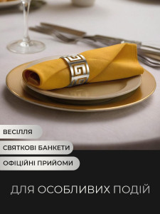 Комплект кілець для серветок 10 штук Геометрія гуччі TESLYAR для святкового сервірування Срібні